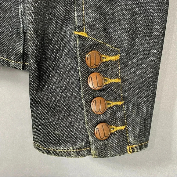 Wrangler RARE denim blazer jean jacket. Super cute details. Women’s Small - Picture 10 of 16
